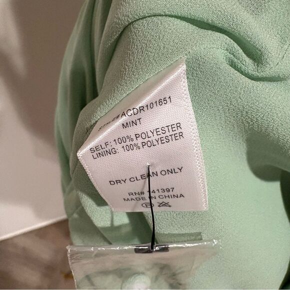 ASTR Jodie Dress Mint Size L Asymmetrical Halter Strap Low Back Keyhole Wedding - Picture 13 of 13